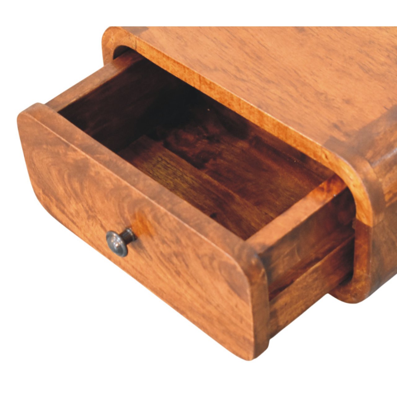 Avora Mini Wall-Mounted Chestnut 1-Drawer Chest of Drawers