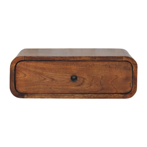 Avora Wall-Mounted Chestnut 1-Drawer Chest of Drawers