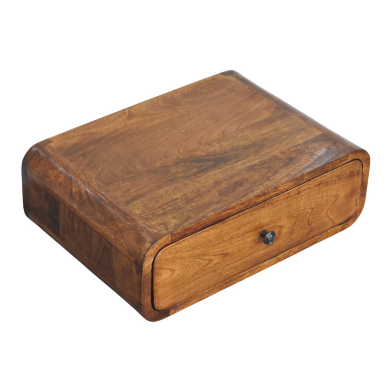Avora Wall-Mounted Chestnut 1-Drawer Chest of Drawers
