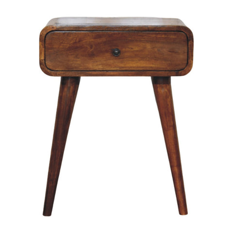 Avora Chestnut Nightstand with 1-Drawer Chest of Drawers