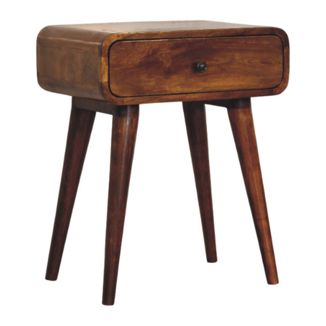 Avora Chestnut Nightstand with 1-Drawer Chest of Drawers