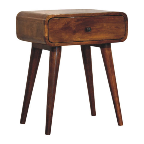 Avora Chestnut Nightstand with 1-Drawer Chest of Drawers