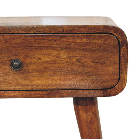 Avora Chestnut Nightstand with 1-Drawer Chest of Drawers