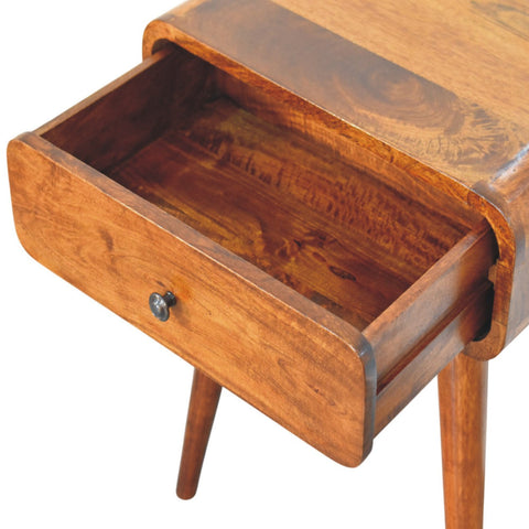 Avora Chestnut Nightstand with 1-Drawer Chest of Drawers