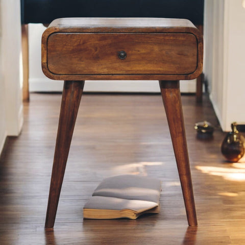 Avora Chestnut Nightstand with 1-Drawer Chest of Drawers