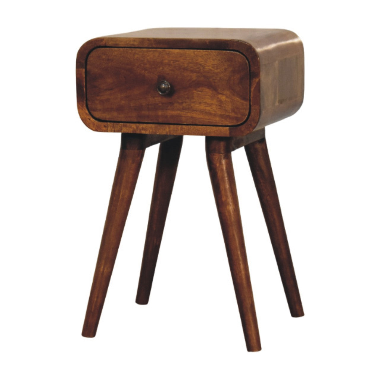 Avora Mini Chestnut Nightstand with 1-Drawer Chest of Drawers