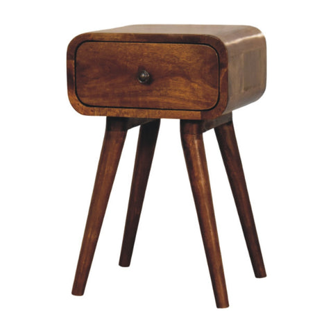 Avora Mini Chestnut Nightstand with 1-Drawer Chest of Drawers