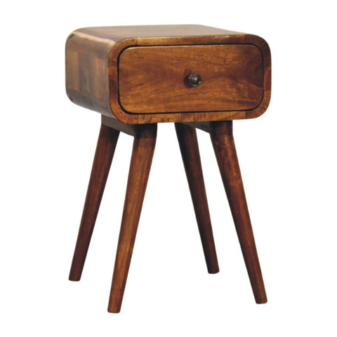 Avora Mini Chestnut Nightstand with 1-Drawer Chest of Drawers