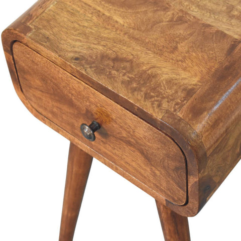 Avora Mini Chestnut Nightstand with 1-Drawer Chest of Drawers