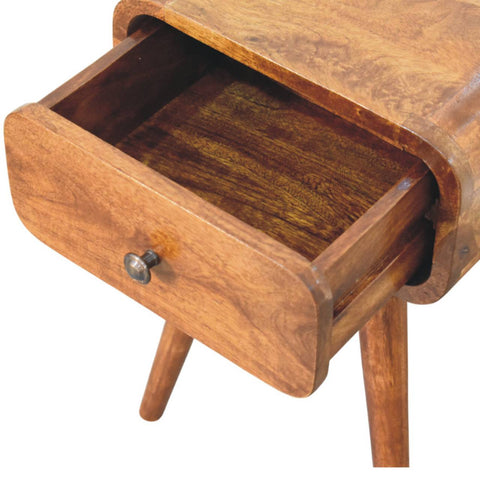 Avora Mini Chestnut Nightstand with 1-Drawer Chest of Drawers