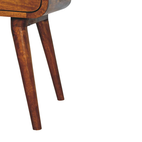 Avora Mini Chestnut Nightstand with 1-Drawer Chest of Drawers