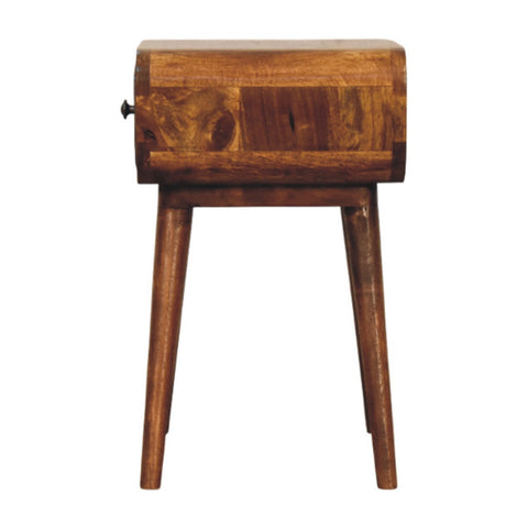 Avora Mini Chestnut Nightstand with 1-Drawer Chest of Drawers