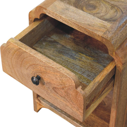 Avora Mini Chestnut Nightstand with 1-Drawer Chest of Drawers