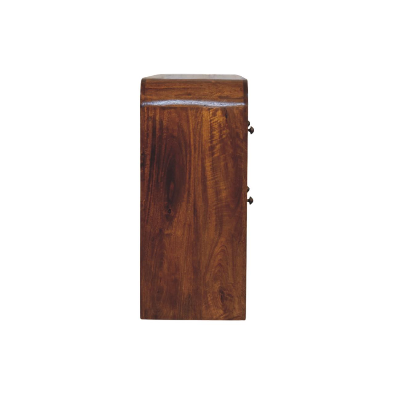 Darcy 3 over 3-Drawer Chest in Chestnut Finish Chest of Drawers
