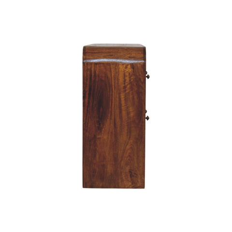 Darcy 3 over 3-Drawer Chest in Chestnut Finish Chest of Drawers