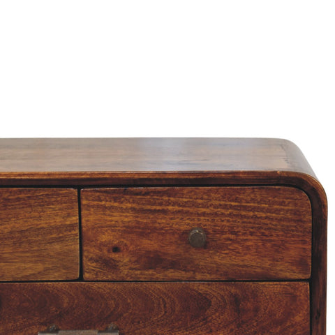 Avora 3-Drawer Chestnut Chest of Drawers