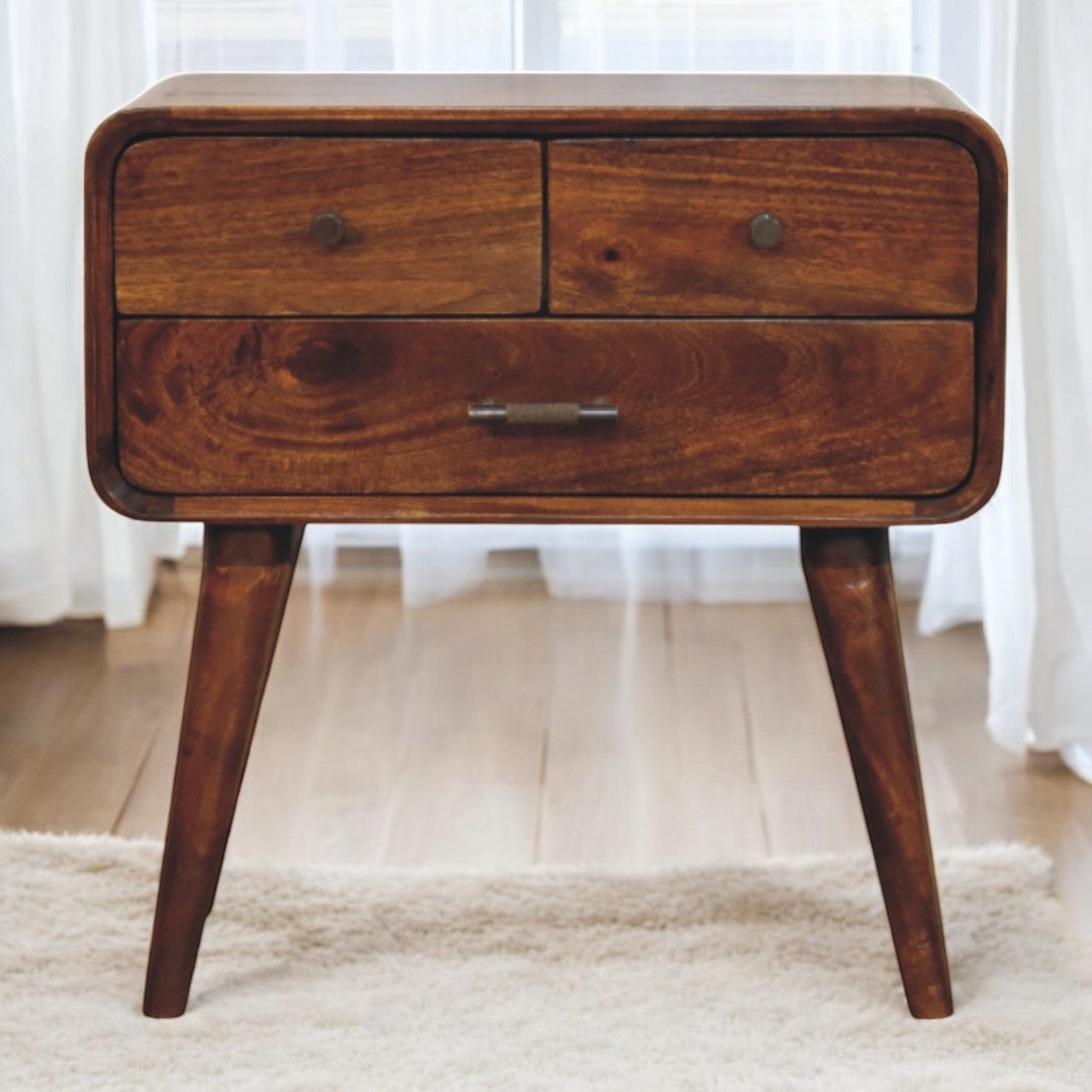 Avora 3-Drawer Chestnut Chest of Drawers