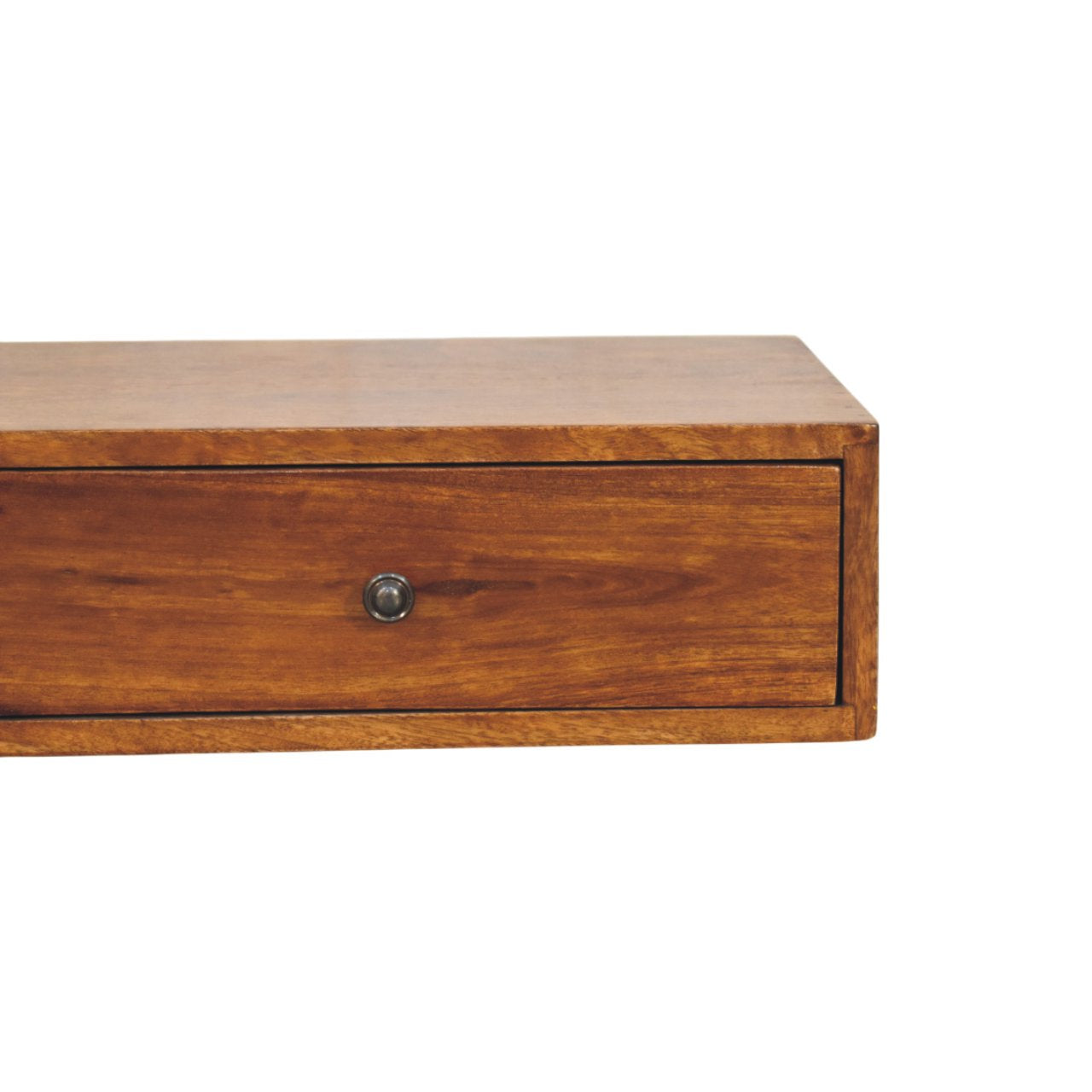 Lunar 2-Drawer Chestnut Wall Mounted Console Chest of Drawers | Wall-Mounted