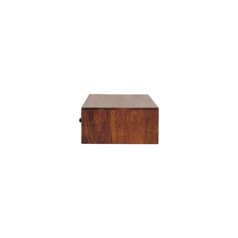 Lunar 2-Drawer Chestnut Wall Mounted Console Chest of Drawers | Wall-Mounted