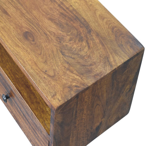 Lunar 2-Drawer Chestnut Wall Mounted Chest of Drawers | Wall-Mounted