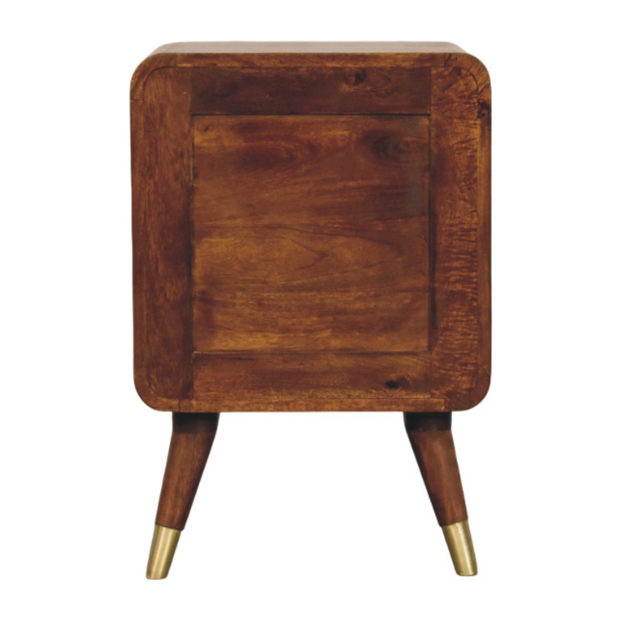Avora Brass Embossed 2-Drawer Chestnut Chest of Drawers