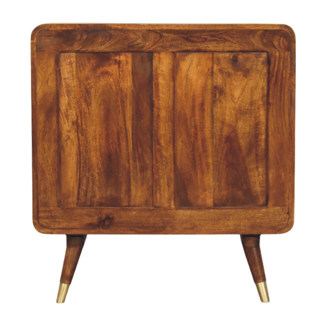 Avora Brass Embossed 2 Door Chestnut Chest of Drawers