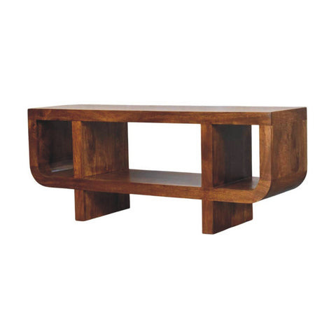 Orion Curved Chestnut Chest of Drawers