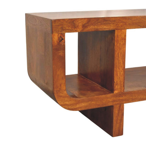 Orion Curved Chestnut Chest of Drawers