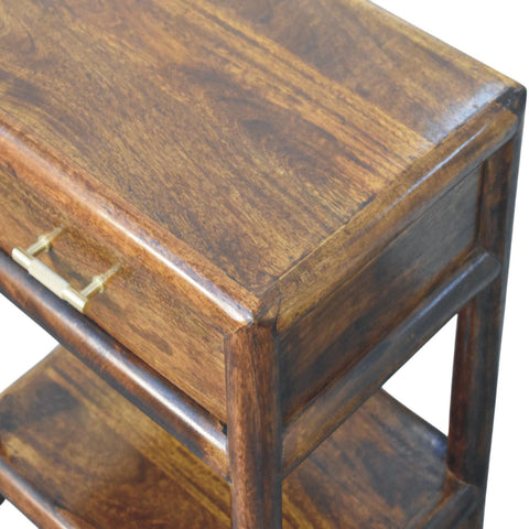 Regency Chestnut Chest of Drawers | Open Shelf