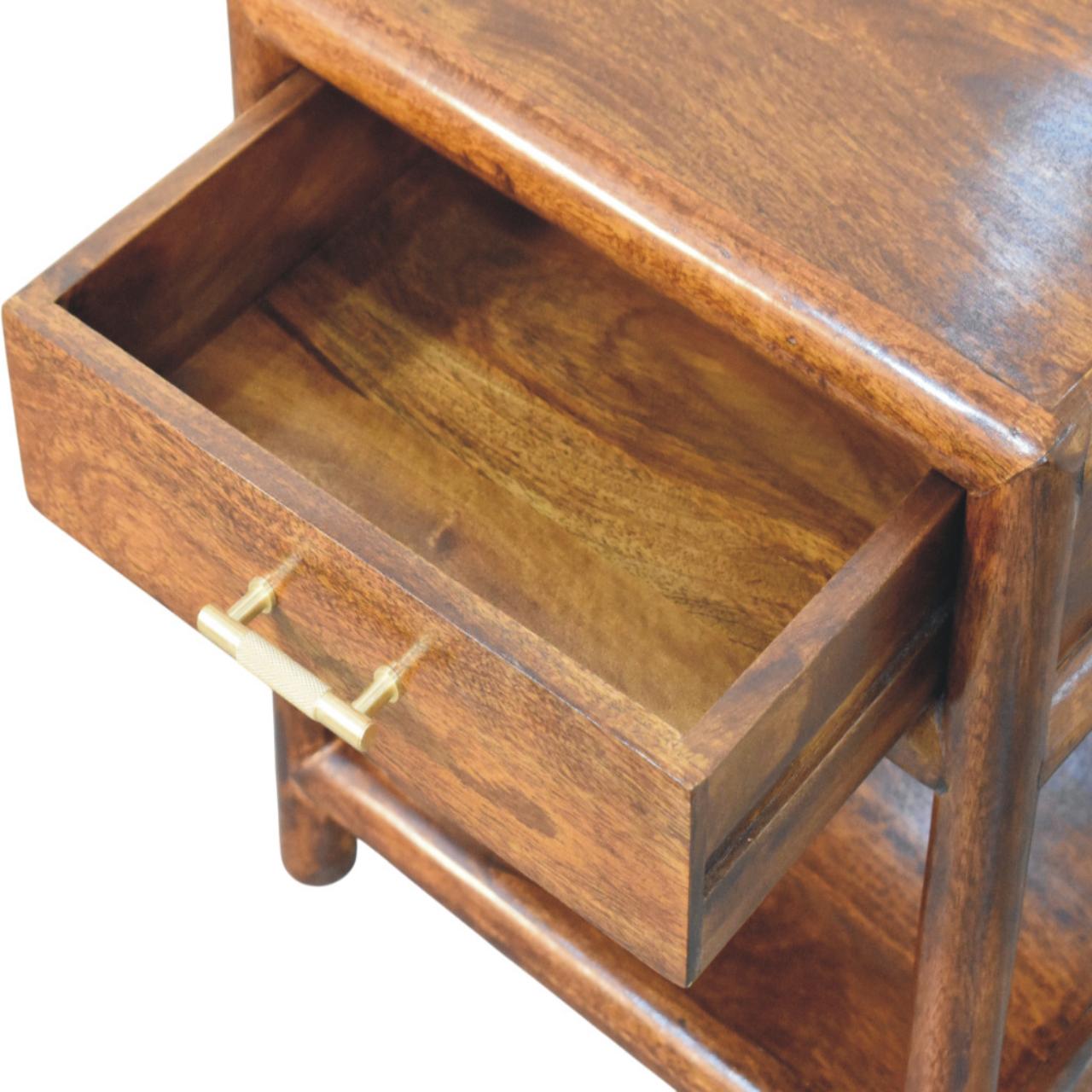 Regency Chestnut Chest of Drawers | Open Shelf