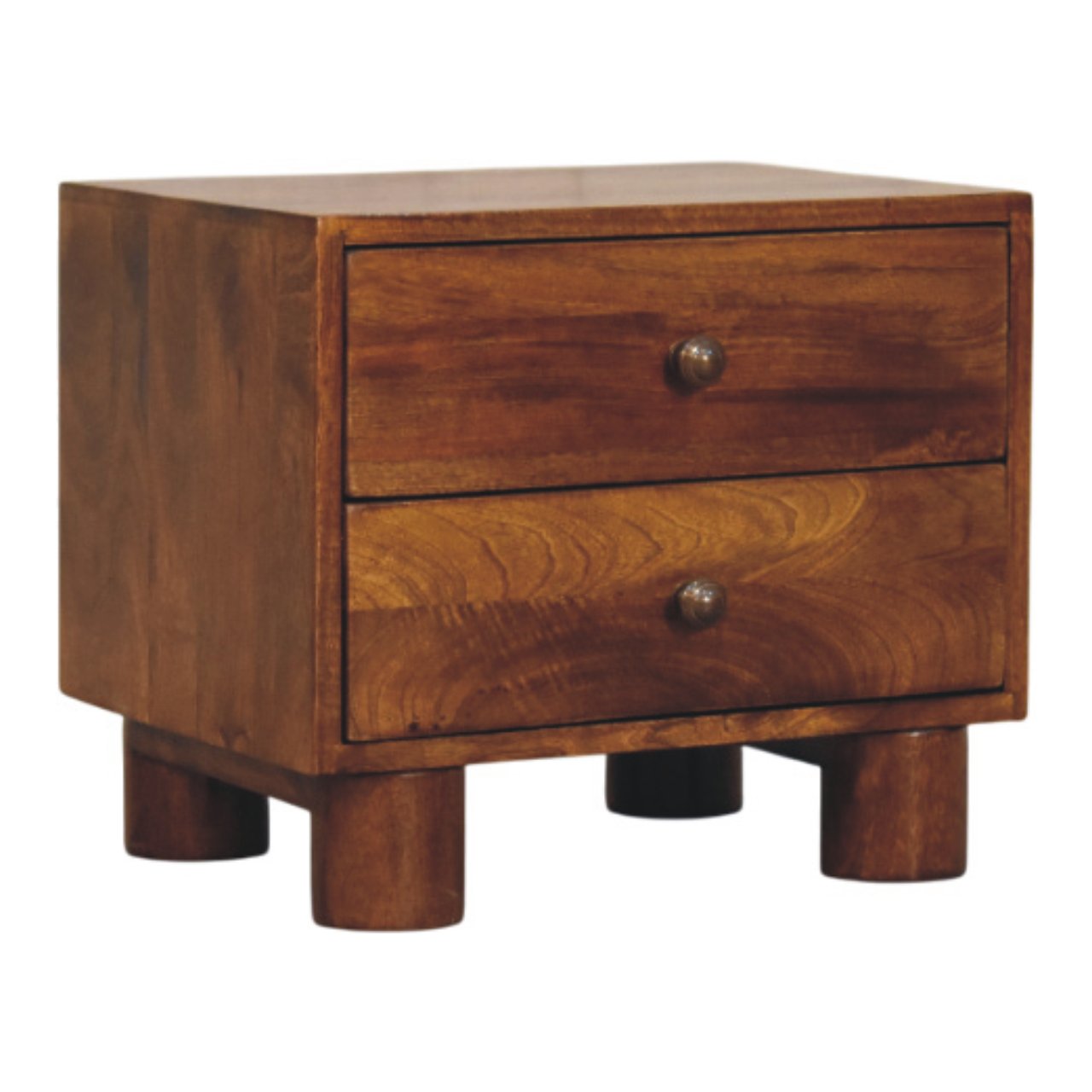 Tula 2-Drawer Chestnut Chest of Drawers
