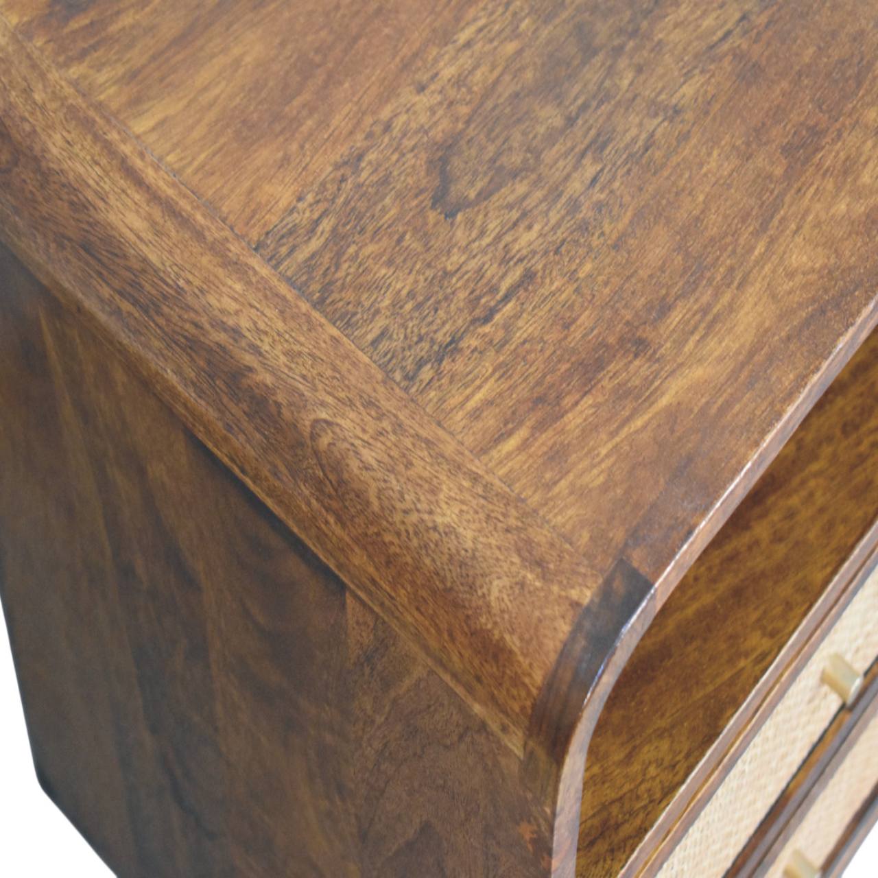 Larissa 2-Drawer Chestnut Chest of Drawers | Rattan