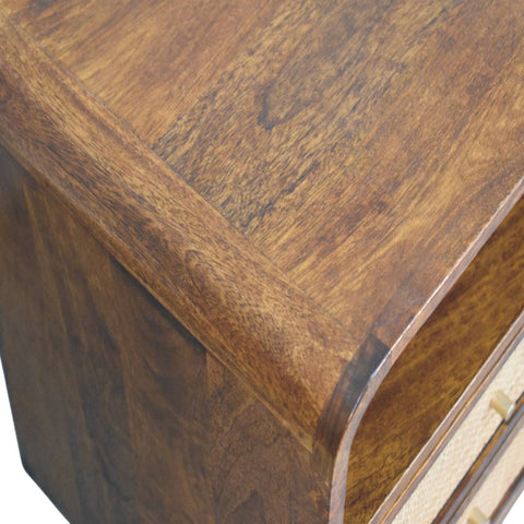 Larissa 2-Drawer Chestnut Chest of Drawers | Rattan