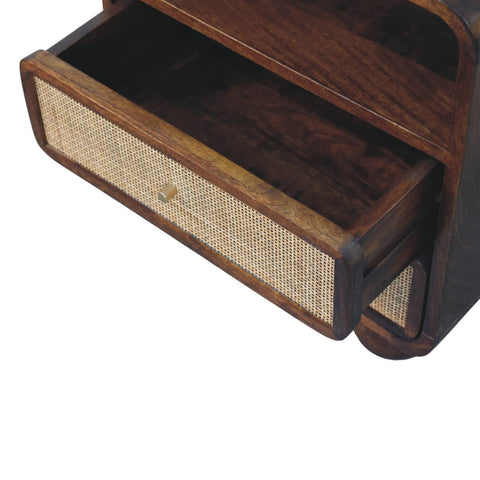 Larissa 2-Drawer Chestnut Chest of Drawers | Rattan