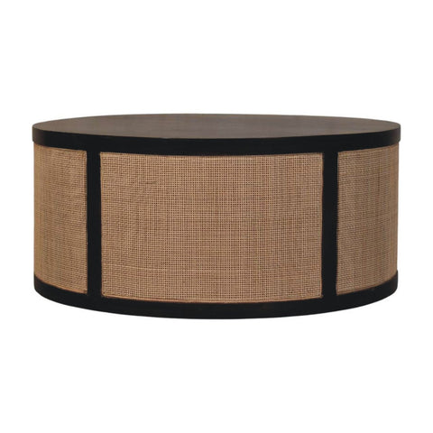 Monaco Round Rattan Centerpiece Storage Bench