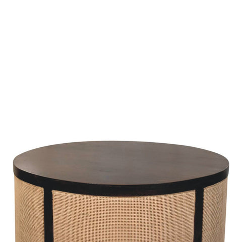 Monaco Round Rattan Centerpiece Storage Bench