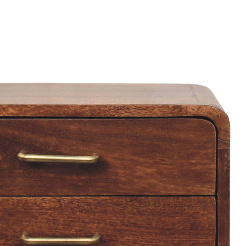 Astor 2-Drawer Bedside Table | Brass Solid Mango Wood