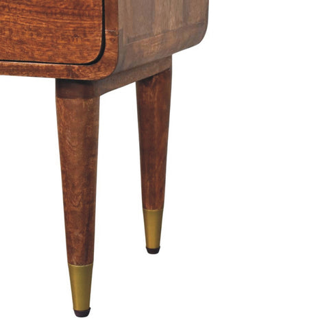 Astor 2-Drawer Bedside Table | Brass Solid Mango Wood