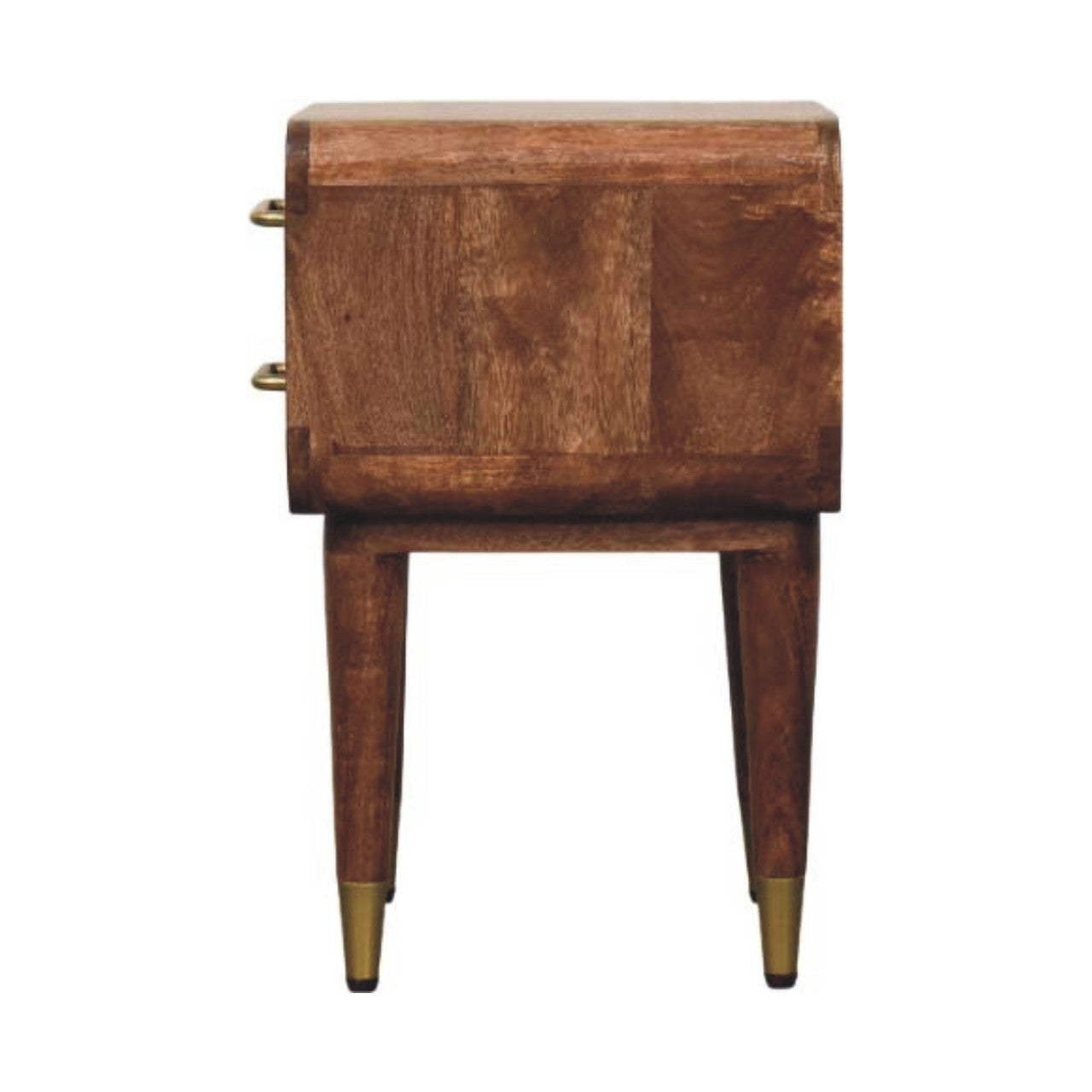 Astor 2-Drawer Bedside Table | Brass Solid Mango Wood