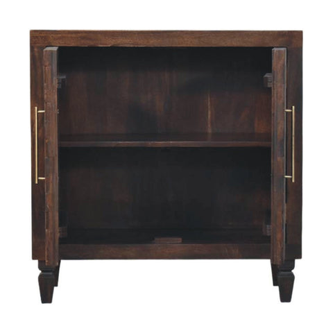 Vesta Textured Chest of Drawers | Brass Velvet Hand-Carved