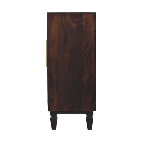 Vesta Textured Chest of Drawers | Brass Velvet Hand-Carved