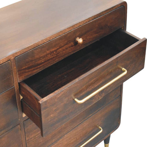 Hudson 8-Drawer Dresser Chest of Drawers | Brass Velvet