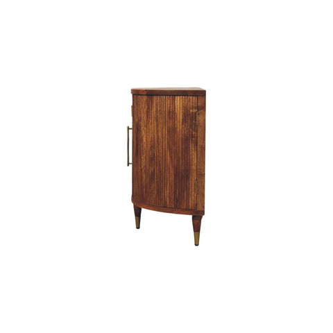 Ravello Curved 4-Door Sideboard Chest of Drawers | Oak Solid Mango Wood Fluted