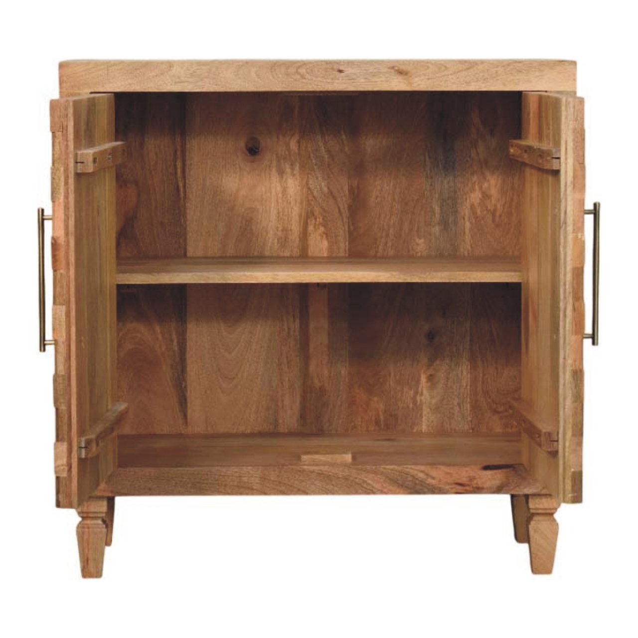 Marbella Chest of Drawers | Brass Solid Mango Wood Hand-Carved