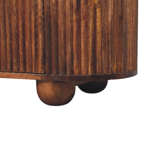 Ridgefront Chest - Roasted Almond Chest of Drawers | Brass Linen Fluted
