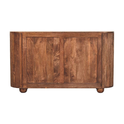 Ridgefront Chest - Roasted Almond Chest of Drawers | Brass Linen Fluted
