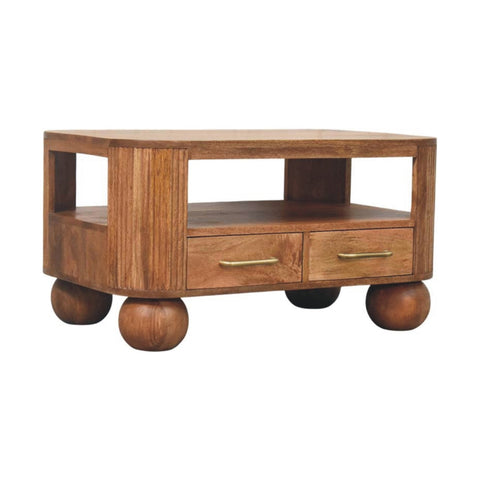 Briarwood Fluted Coffee Table | Open Shelf