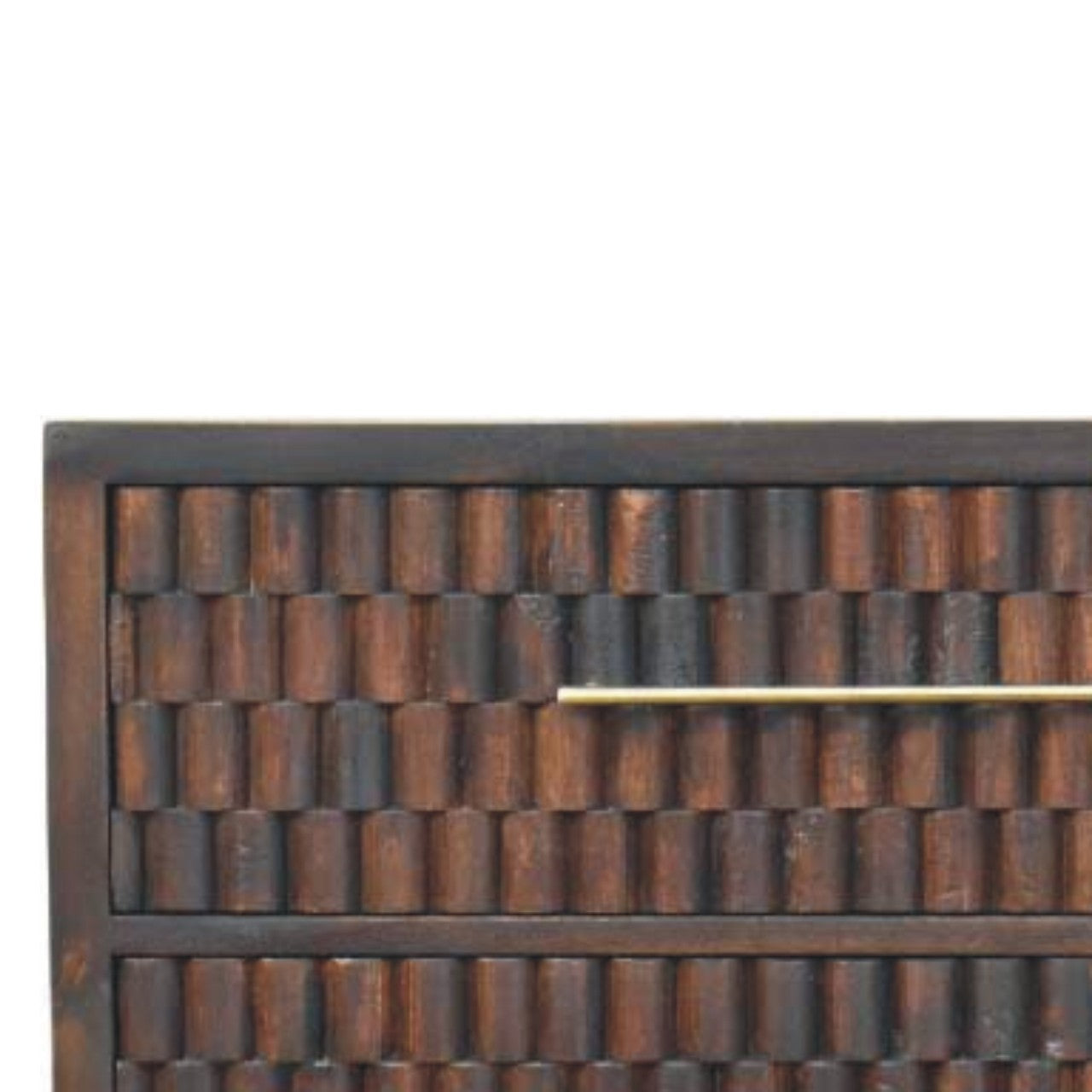 Arno Chest of Drawers | Brass Velvet Hand-Carved