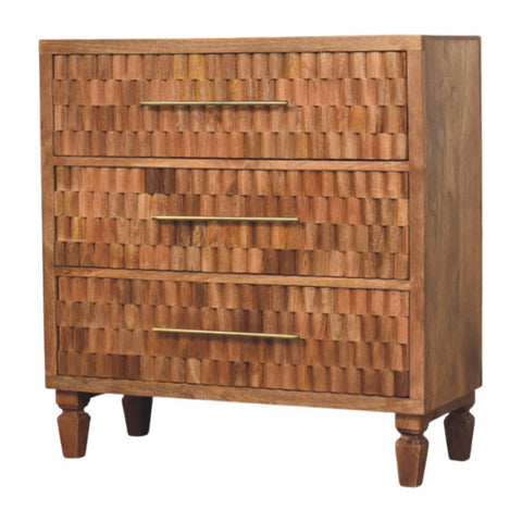 Arno Chest - Teak Chest of Drawers | Hand-Carved