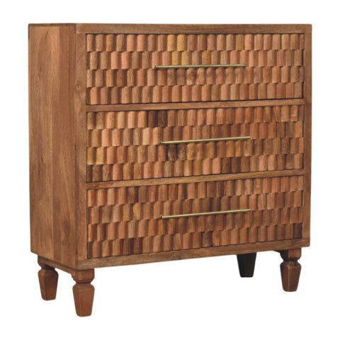 Arno Chest - Teak Chest of Drawers | Hand-Carved